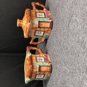 Keele Street Pottery Cottag Ceramic Sugar and Creamer Set